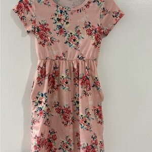 Floral Pink Kids Dress